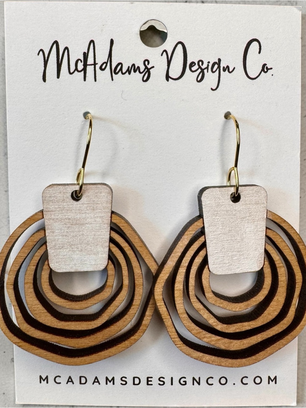 McAdams Design Co. Layered Wood Hoop Earrings